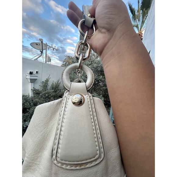 Y2K Coach Kristin 2009 Rouched Drawstring Hobo Bag in Chalk 14737 No Hang Tag! - Picture 2 of 11